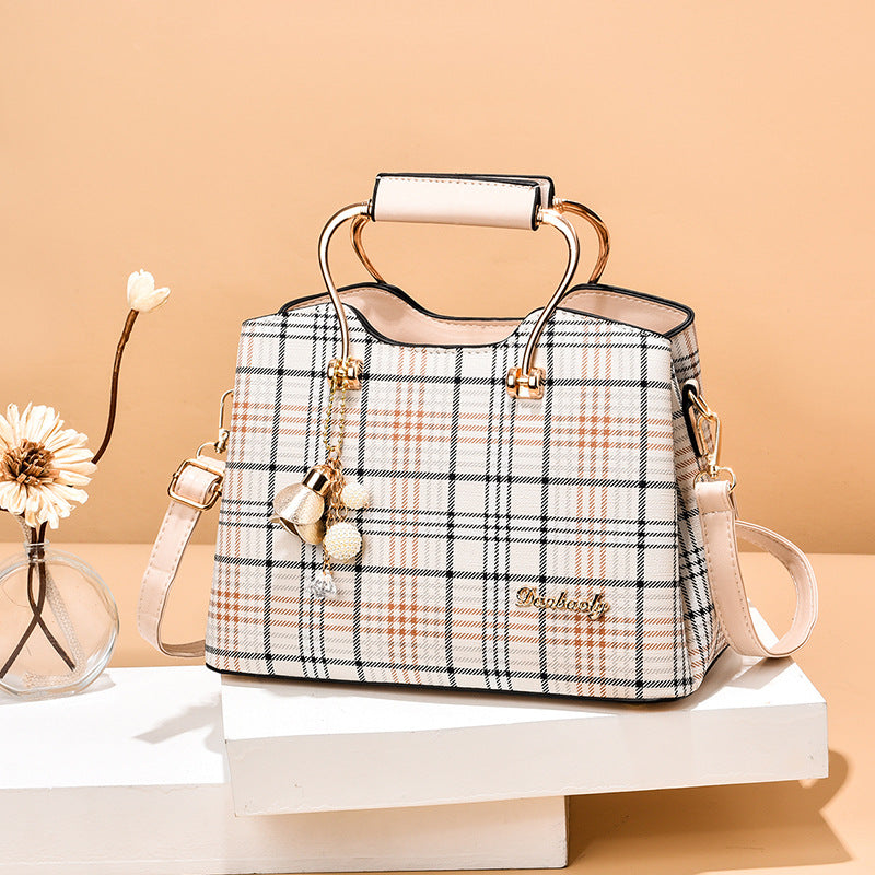 The Ruby Plaid Shell Bag