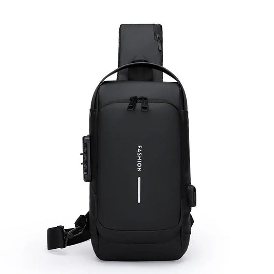 Anti-theft crossbody sling bag with password lock — Vessa Bags