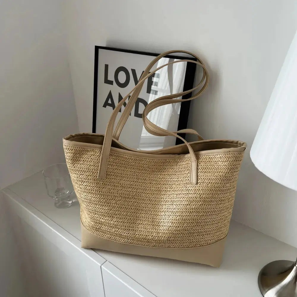 The Sol Straw Tote