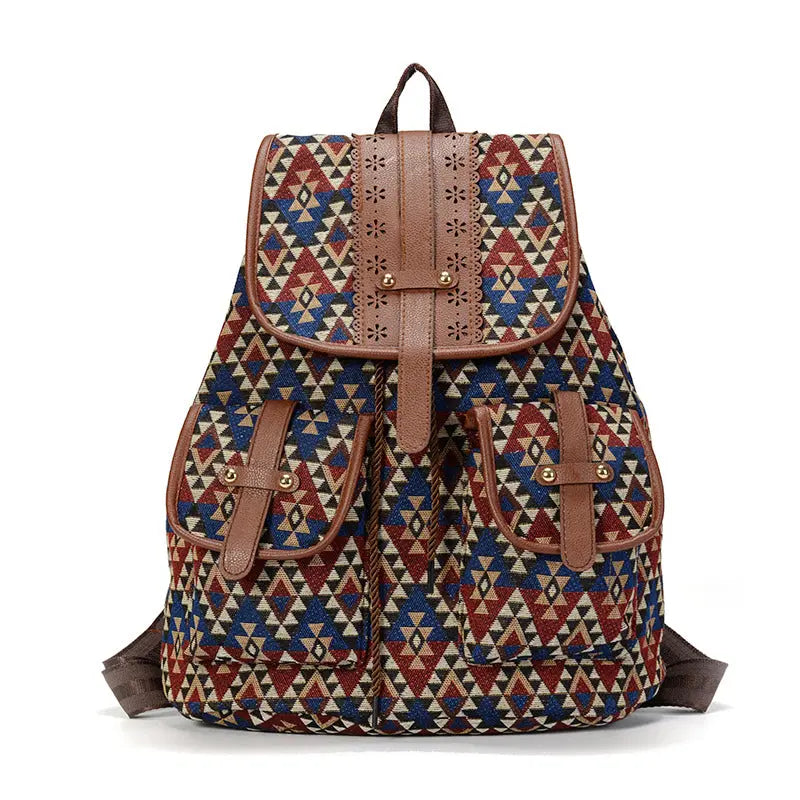 Bohemian cut-out drawstring backpack — Vessa Bags