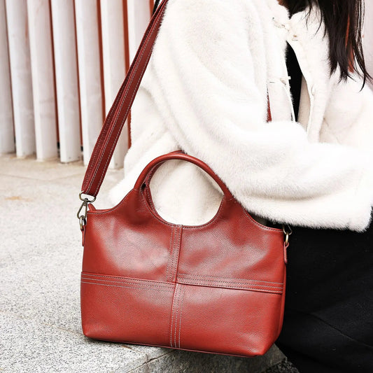 The Vale genuine leather crossbody bag in black — Vessa Bags