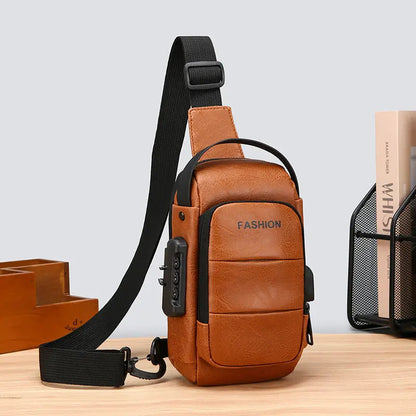 Men's chest and backpack bag with USB charging port — Vessa Bags