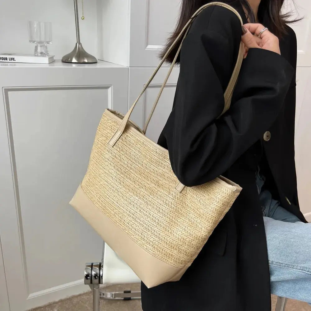 The Sol Straw Tote