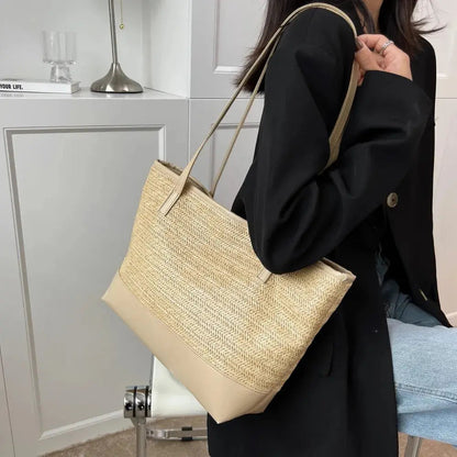 The Sol Straw Tote