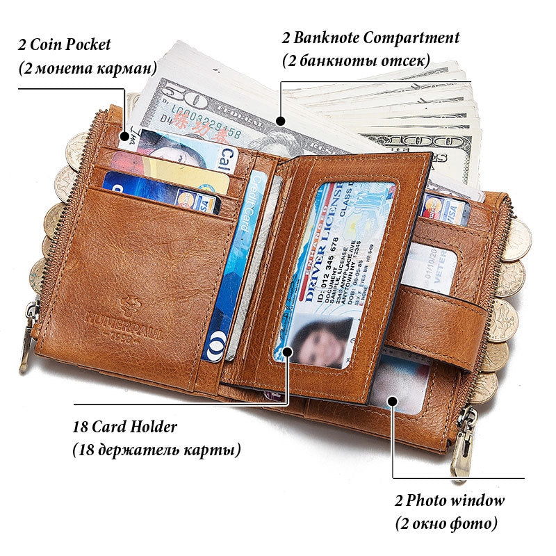 The Boone Double-Zip Wallet