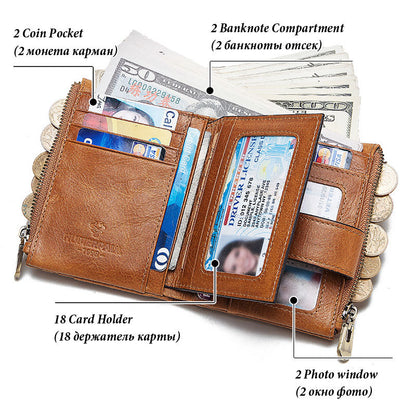 The Boone Double-Zip Wallet