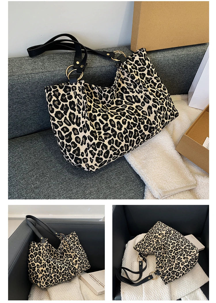 The Noa Leopard Hobo Bag