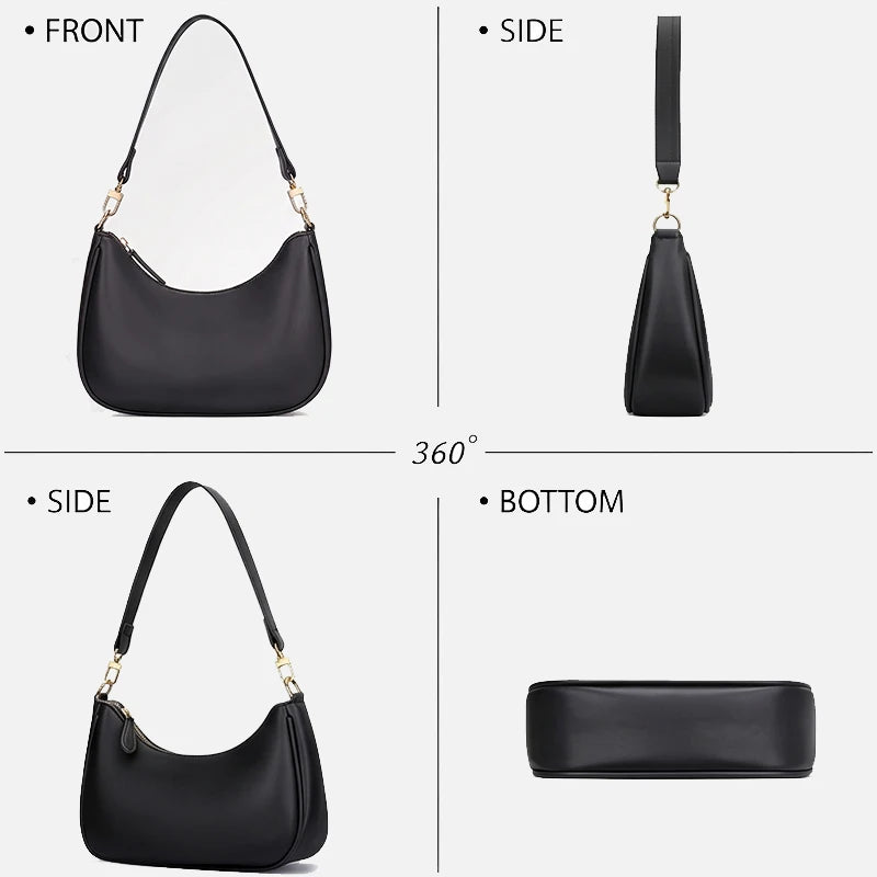 The Lyra Crescent Shoulder Bag