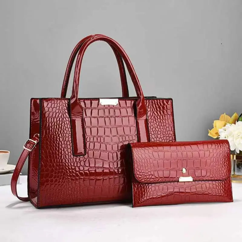 Stone-pattern crossbody bag set — Vessa Bags