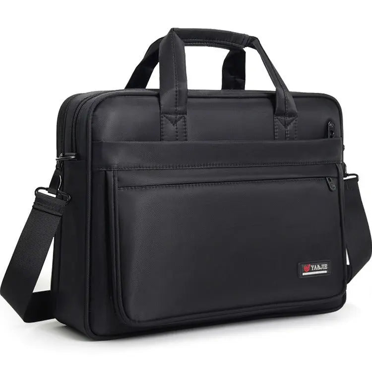 Briefcase Men's Canvas Business Handbag 17 - inch Large Capacity - Trends Zone