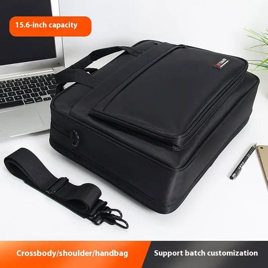 Men's canvas business briefcase, 17-inch capacity — Vessa Bags