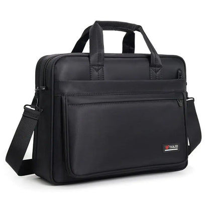 Briefcase Men's Canvas Business Handbag 17 - inch Large Capacity - Trends Zone