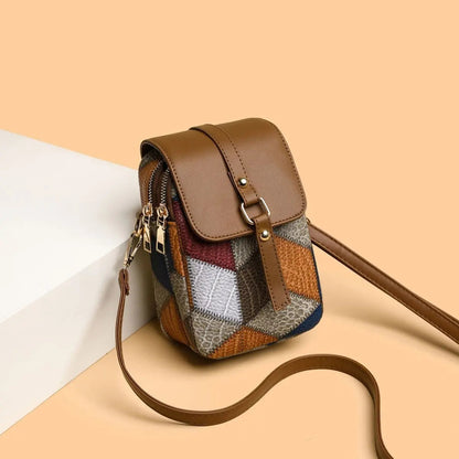 Vintage mini crossbody bag with phone pocket — Vessa Bags