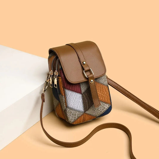Vintage mini crossbody bag with phone pocket — Vessa Bags