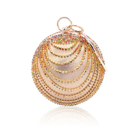 Round crystal evening clutch — Vessa Bags