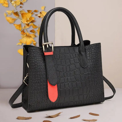 Crocodile-pattern shoulder bag for women — Vessa Bags
