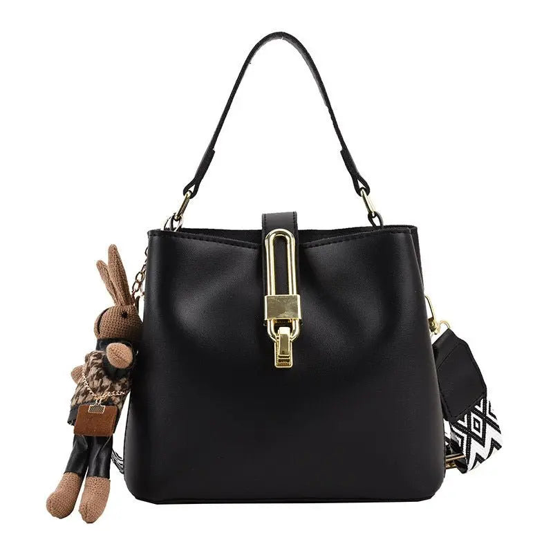 Fashionable Texture Hand - held Bucket Crossbody Bag - Trends Zone