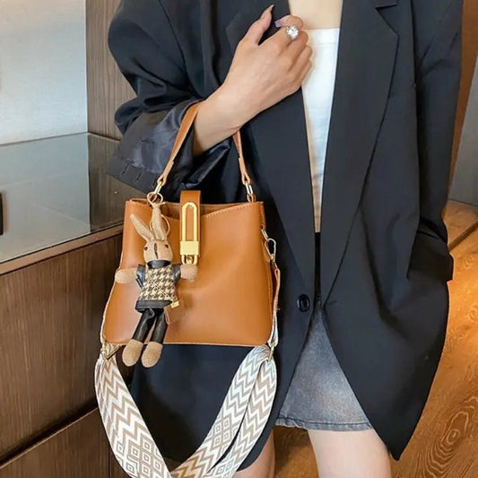 Textured hand-held bucket crossbody bag — Vessa Bags