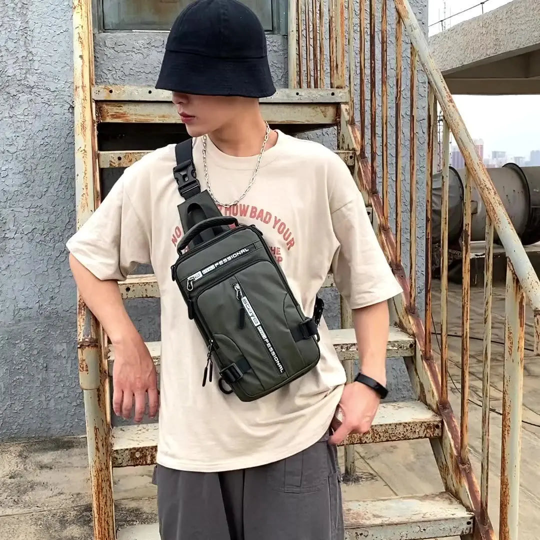 🎒 Men’s Multifunctional Crossbody Backpack | Stylish & Practical 💼 - Trends Zone