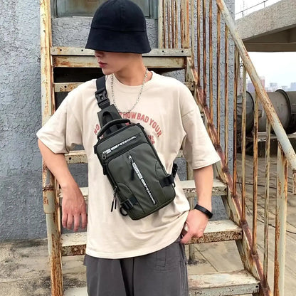 🎒 Men’s Multifunctional Crossbody Backpack | Stylish & Practical 💼 - Trends Zone