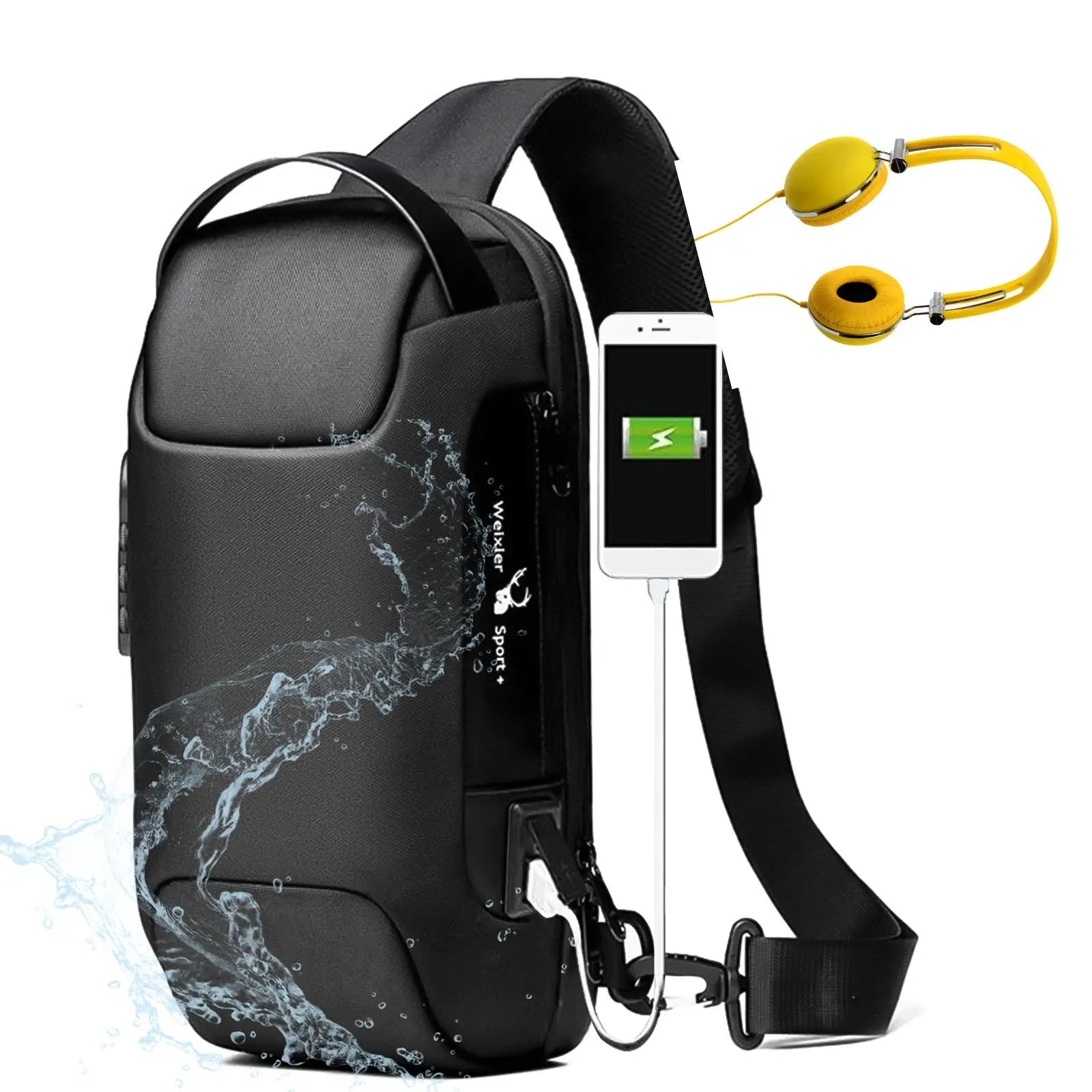 Waterproof Anti - Theft USB Crossbody Bag | Travel & Daily Use - Trends Zone